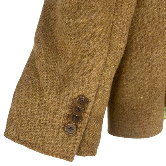Lands' End Wool Mohair Blend 2 Button Blazer Jacket Camel Tan Size 12 - Picture 9 of 11